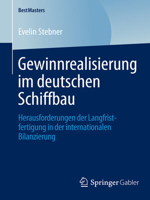 cover image of Gewinnrealisierung im deutschen Schiffbau